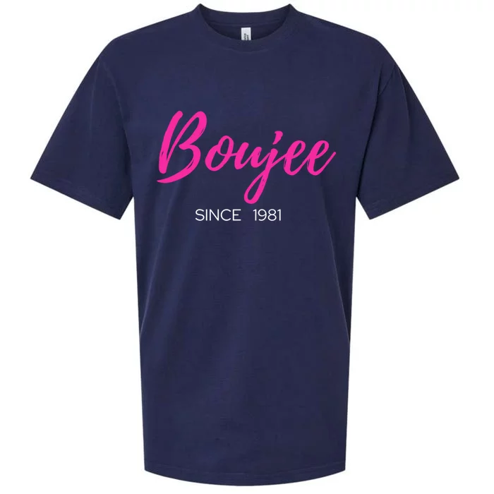 Classy Boujee Since 1981 Gift Sueded Cloud Jersey T-Shirt