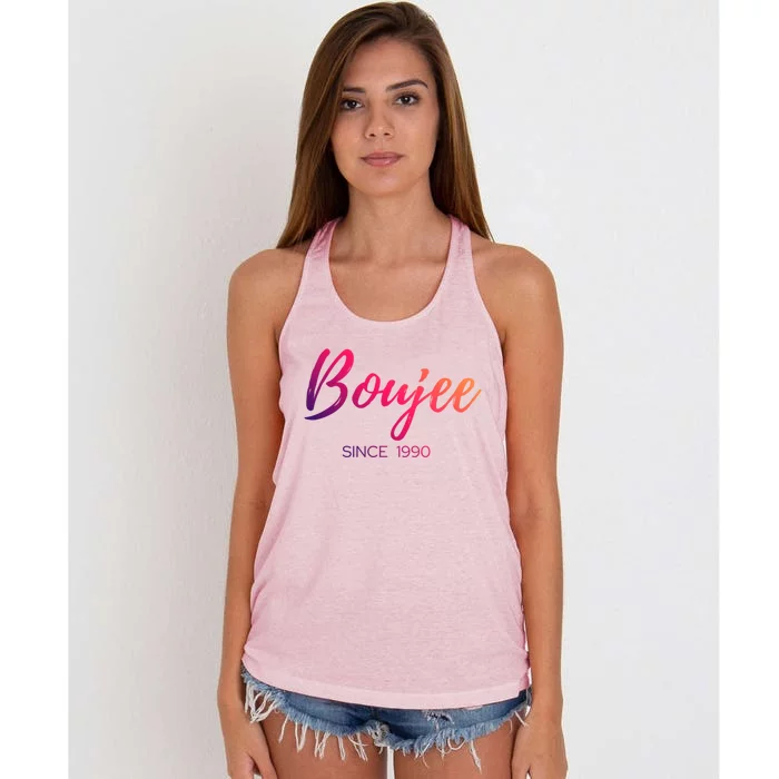 Classy Boujee Since 1990 Gift Women's Knotted Racerback Tank