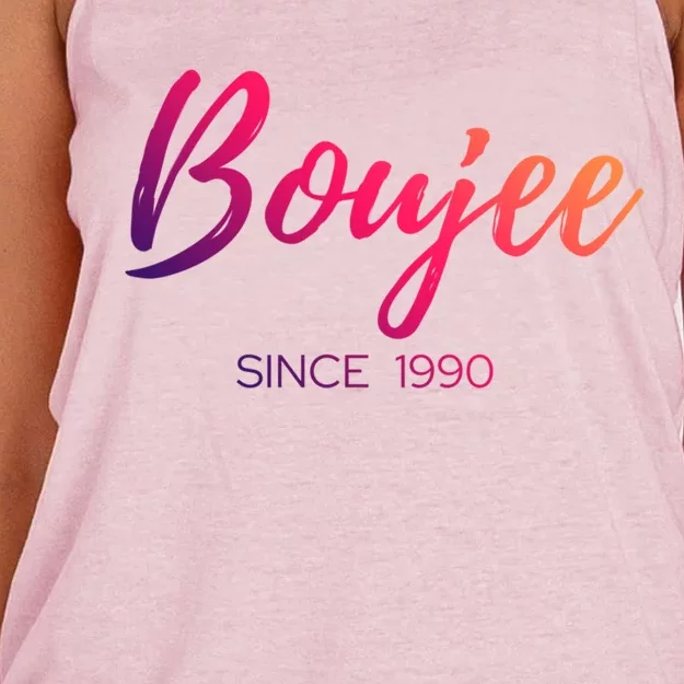 Classy Boujee Since 1990 Gift Women's Knotted Racerback Tank