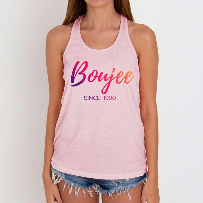 Classy Boujee Since 1990 Gift Women's Knotted Racerback Tank