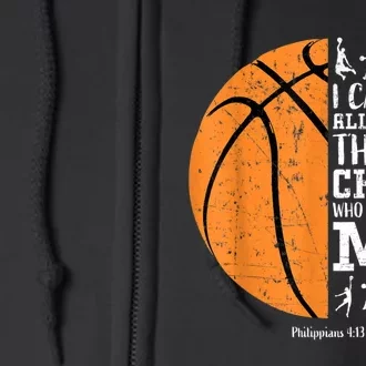 Christian Basketball Shirts Men Religious Full Zip Hoodie