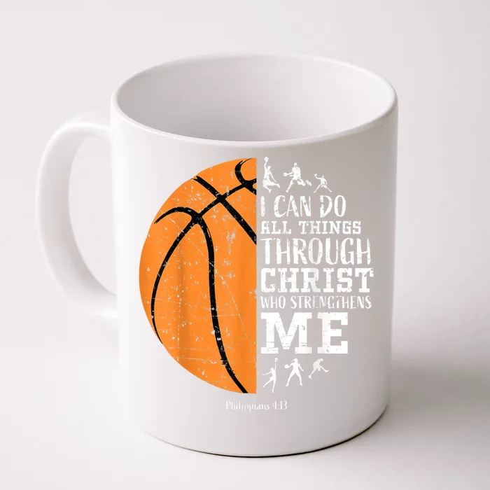 Christian Basketball Shirts Men Religious Front & Back Coffee Mug