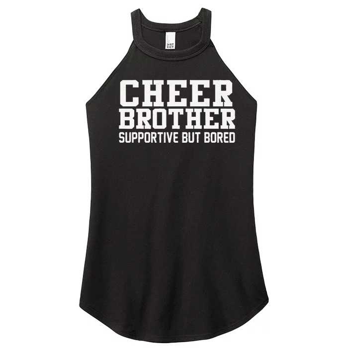 Cheer Brother Supportive But Bored Cheerleader Women’s Perfect Tri Rocker Tank