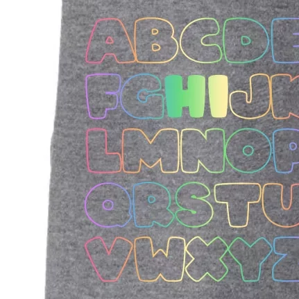 Cute Back To School Alphabet Hi New Kindergarteners Teachers Doggie 3-End Fleece Hoodie