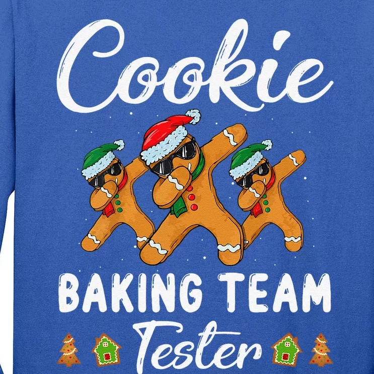 Cookie Baking Team Tester Christmas Family Funny Gingerbread Tall Long Sleeve T-Shirt