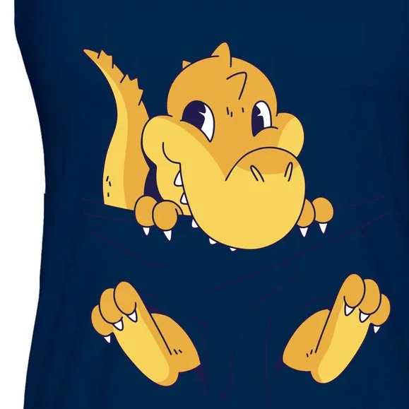 Carrying Baby T Rex Ladies Essential Flowy Tank