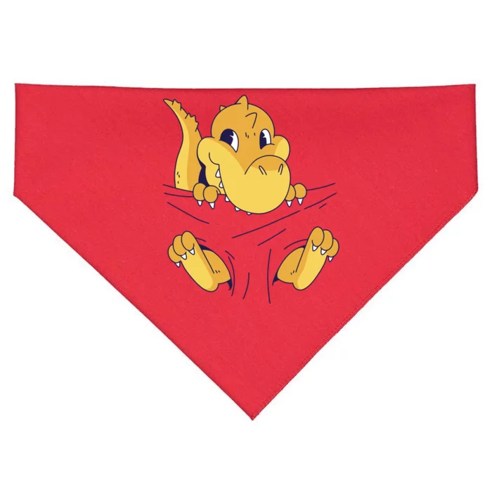 Carrying Baby T Rex USA-Made Doggie Bandana