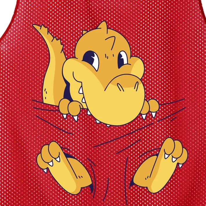 Carrying Baby T Rex Mesh Reversible Basketball Jersey Tank