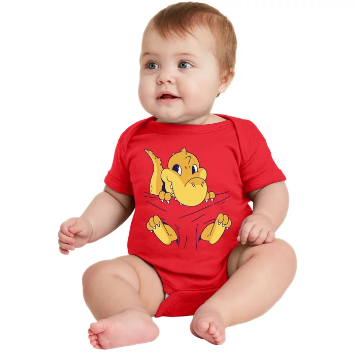 Carrying Baby T Rex Baby Bodysuit