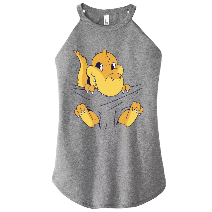 Carrying Baby T Rex Women’s Perfect Tri Rocker Tank