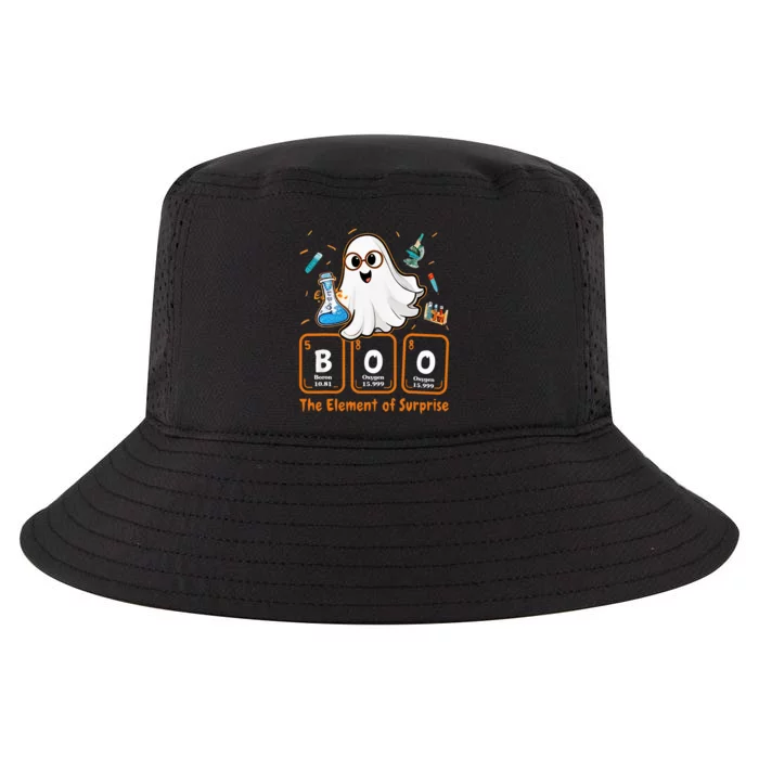 Chemistry Boo The Element Of Surprise Funny Periodic Table Cool Comfort Performance Bucket Hat