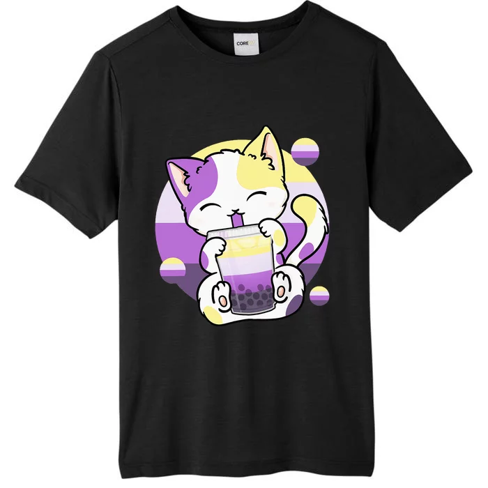 Cat Boba Tea Bubble Tea Anime Kawaii Neko ChromaSoft Performance T-Shirt