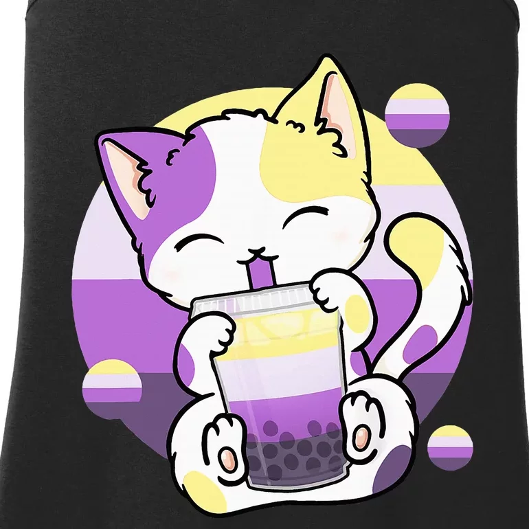 Cat Boba Tea Bubble Tea Anime Kawaii Neko Ladies Essential Tank