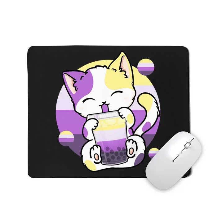 Cat Boba Tea Bubble Tea Anime Kawaii Neko Mousepad