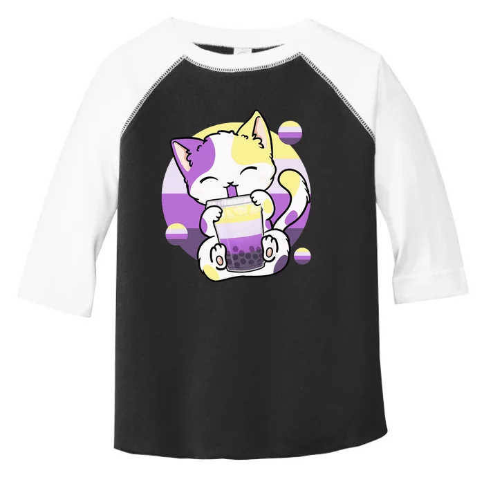 Cat Boba Tea Bubble Tea Anime Kawaii Neko Toddler Fine Jersey T-Shirt