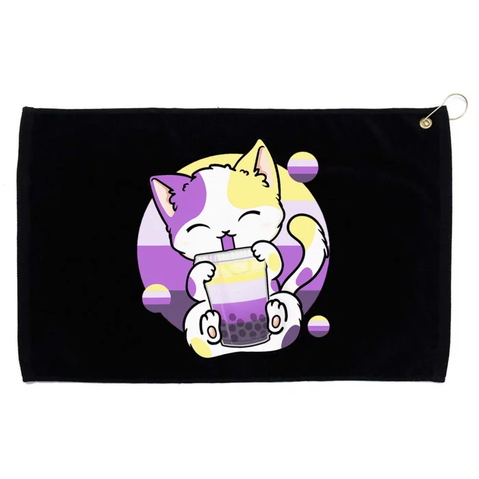 Cat Boba Tea Bubble Tea Anime Kawaii Neko Grommeted Golf Towel