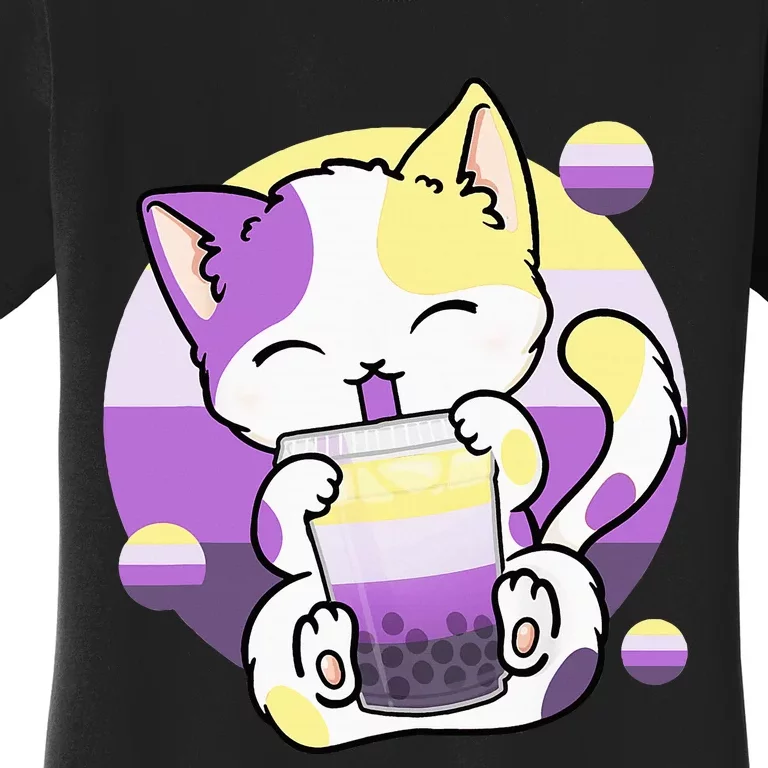 Cat Boba Tea Bubble Tea Anime Kawaii Neko Women's T-Shirt