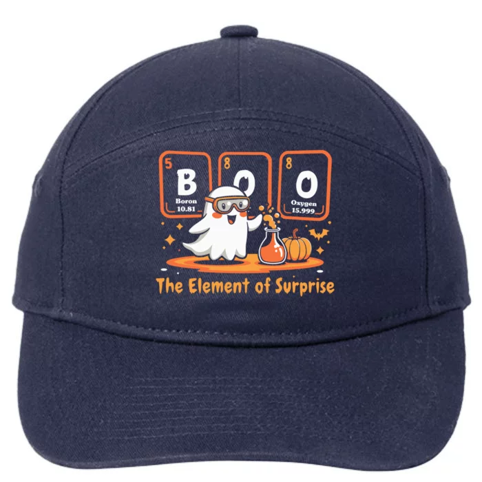 Chemistry Boo The Element Of Surprise Cute Chemist Halloween 7-Panel Snapback Hat