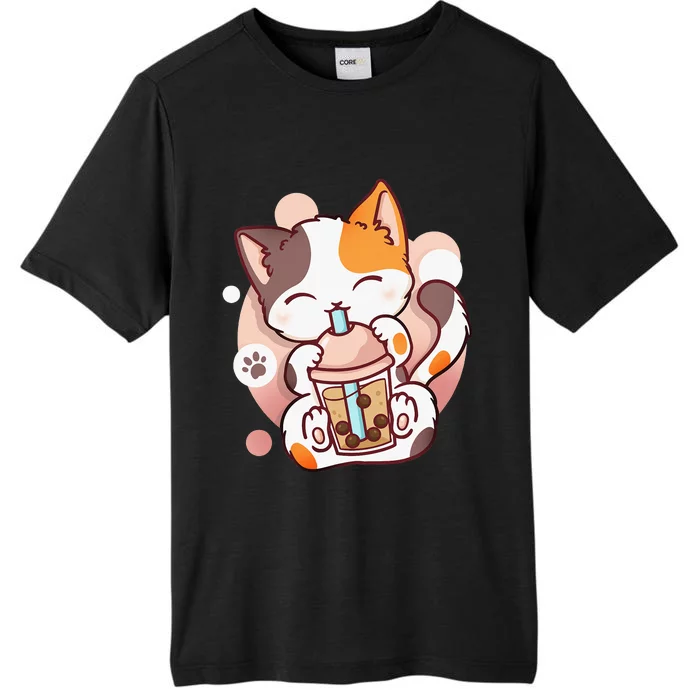 Cat Boba Tea Bubble Tea Anime Kawaii Neko ChromaSoft Performance T-Shirt