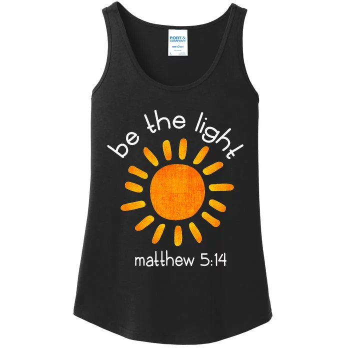 Christian Be The Light Bible Scripture Faith Quote Gifts Ladies Essential Tank