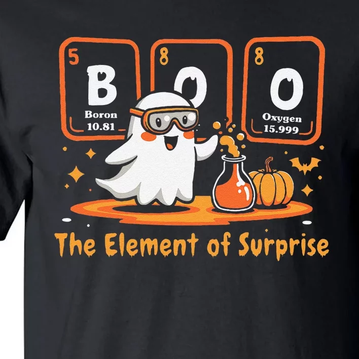 Chemistry Boo The Element Of Surprise Cute Chemist Halloween Gift Tall T-Shirt