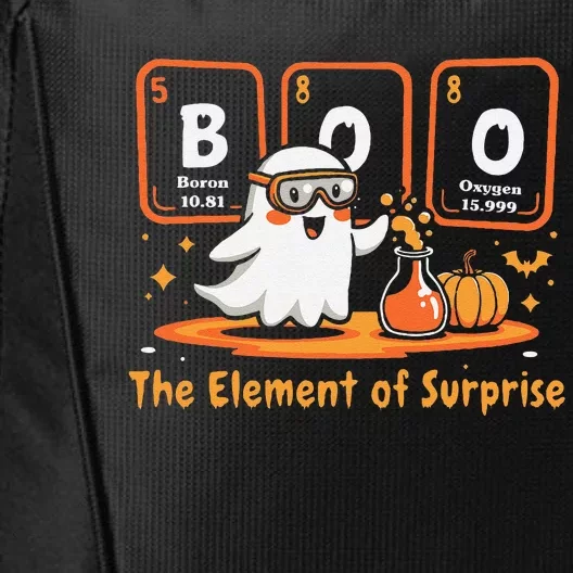 Chemistry Boo The Element Of Surprise Cute Chemist Halloween Gift City Backpack