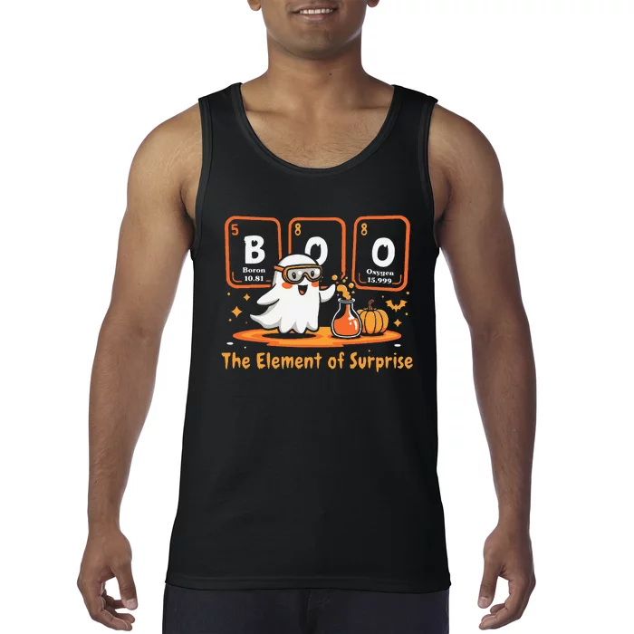 Chemistry Boo The Element Of Surprise Cute Chemist Halloween Gift Tank Top