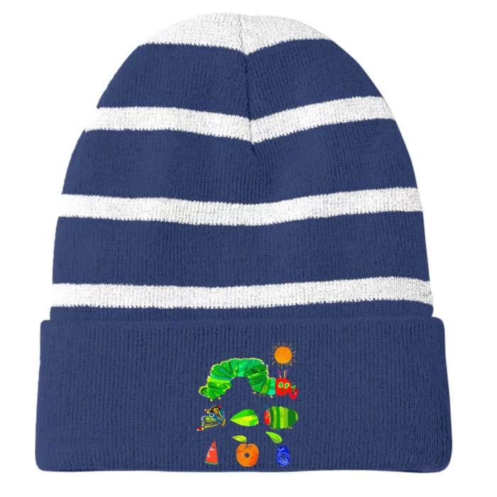 Cute Back To School Striped Beanie with Solid Band