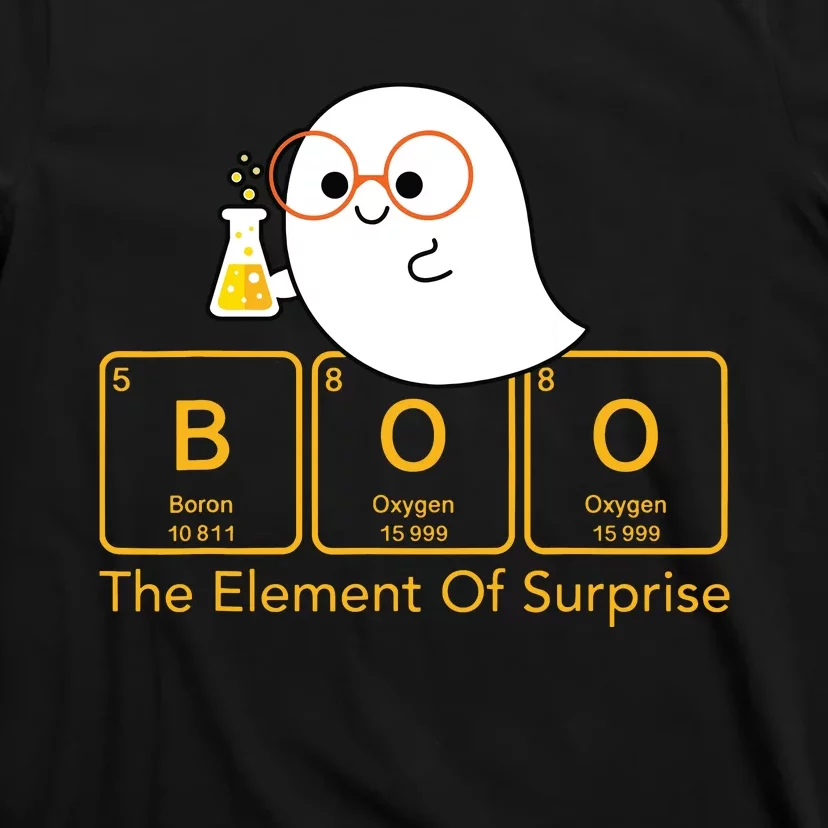 Chemistry Boo The Element Of Surprise Cute Chemist Halloween T-Shirt