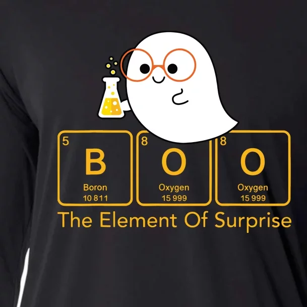 Chemistry Boo The Element Of Surprise Cute Chemist Halloween Cooling Performance Long Sleeve Crew