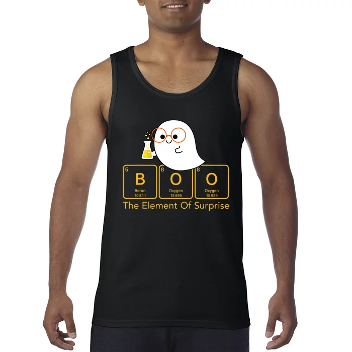 Chemistry Boo The Element Of Surprise Cute Chemist Halloween Tank Top