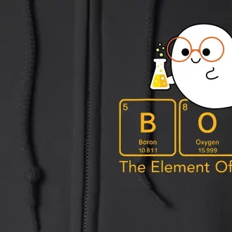 Chemistry Boo The Element Of Surprise Cute Chemist Halloween Full Zip Hoodie