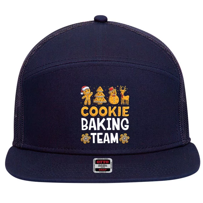 Cookie Baking Team Christmas Xmas Crew Gingerbread Meaningful Gift 7 Panel Mesh Trucker Snapback Hat