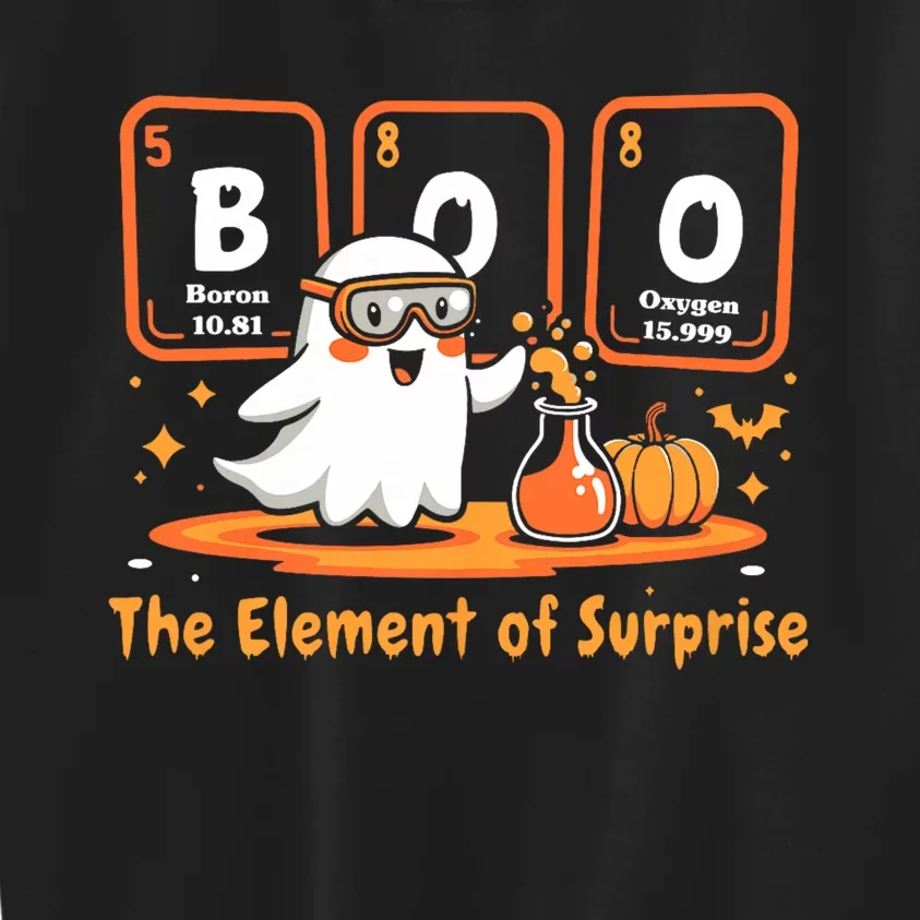 Chemistry Boo The Element Of Surprise Cute Chemist Halloween Kids Sweatshirt