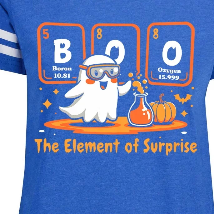 Chemistry Boo The Element Of Surprise Cute Chemist Halloween Enza Ladies Jersey Football T-Shirt