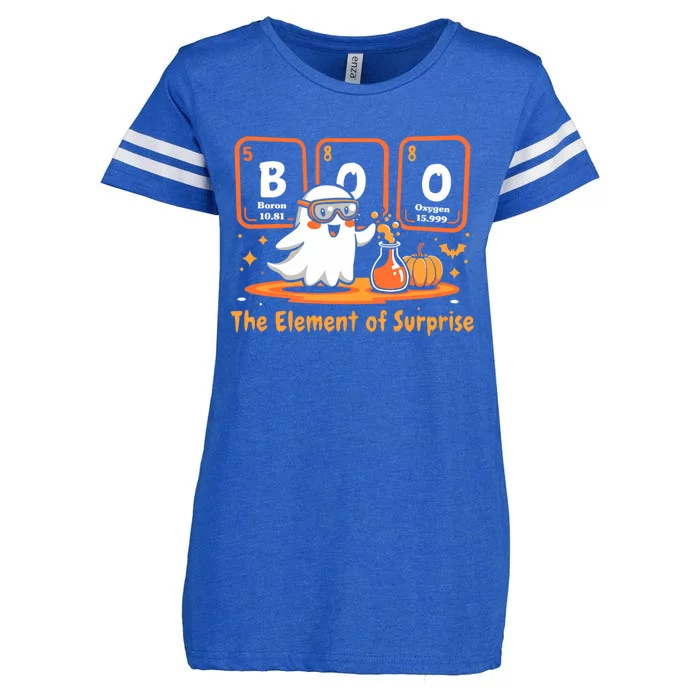 Chemistry Boo The Element Of Surprise Cute Chemist Halloween Enza Ladies Jersey Football T-Shirt