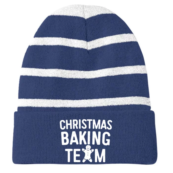 Christmas Baking Team Christmas Cookie Bakers Striped Beanie with Solid Band