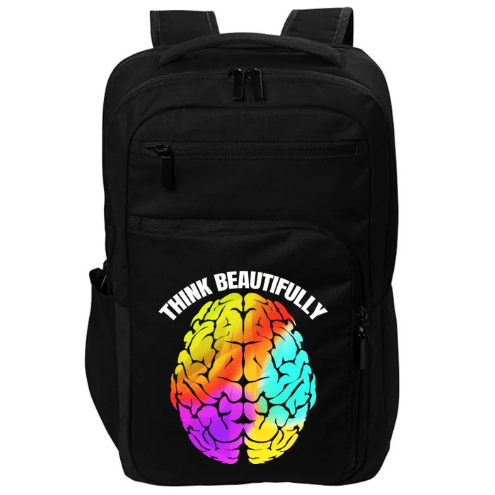 Colorful Brain Think Beautifully Lgbtq Pride Month Gift Impact Tech Backpack