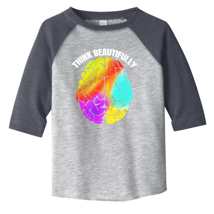 Colorful Brain Think Beautifully Lgbtq Pride Month Gift Toddler Fine Jersey T-Shirt