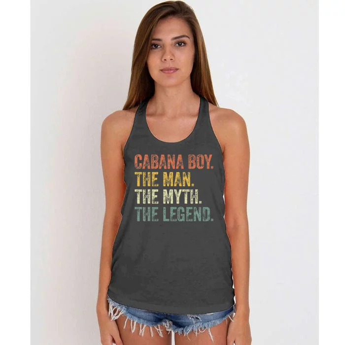 Cabana Boy The Man The Myth The Legend Women's Knotted Racerback Tank