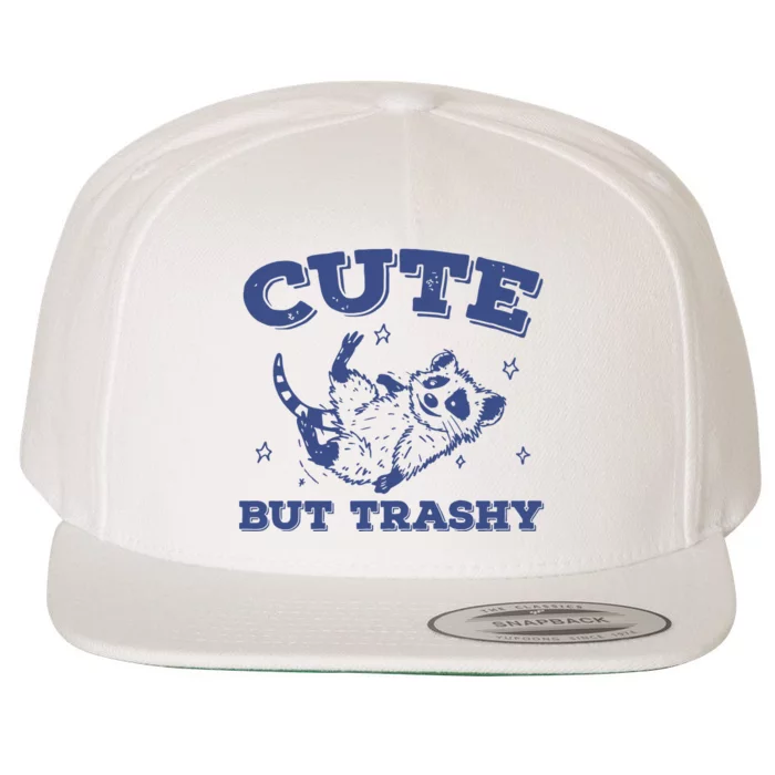 Cute But Trashy Vintage Retro 90s Possum Wool Snapback Cap