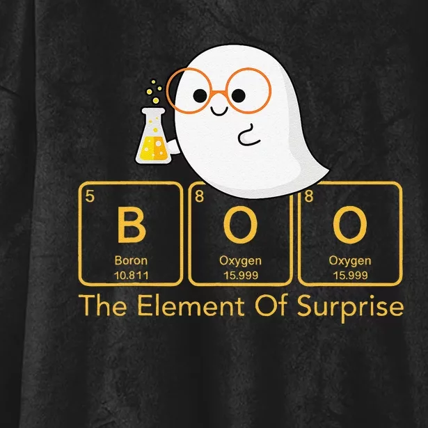 Chemistry Boo The Element Of Surprise Cute Chemist Halloween Hooded Wearable Blanket