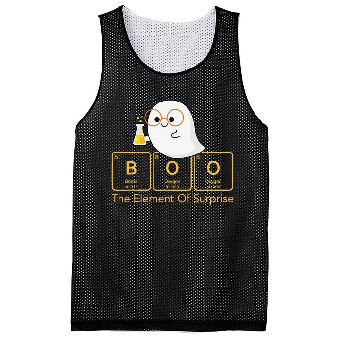 Chemistry Boo The Element Of Surprise Cute Chemist Halloween Mesh Reversible Basketball Jersey Tank