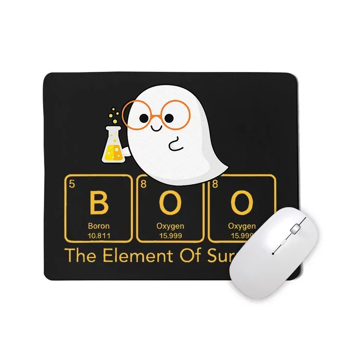 Chemistry Boo The Element Of Surprise Cute Chemist Halloween Mousepad