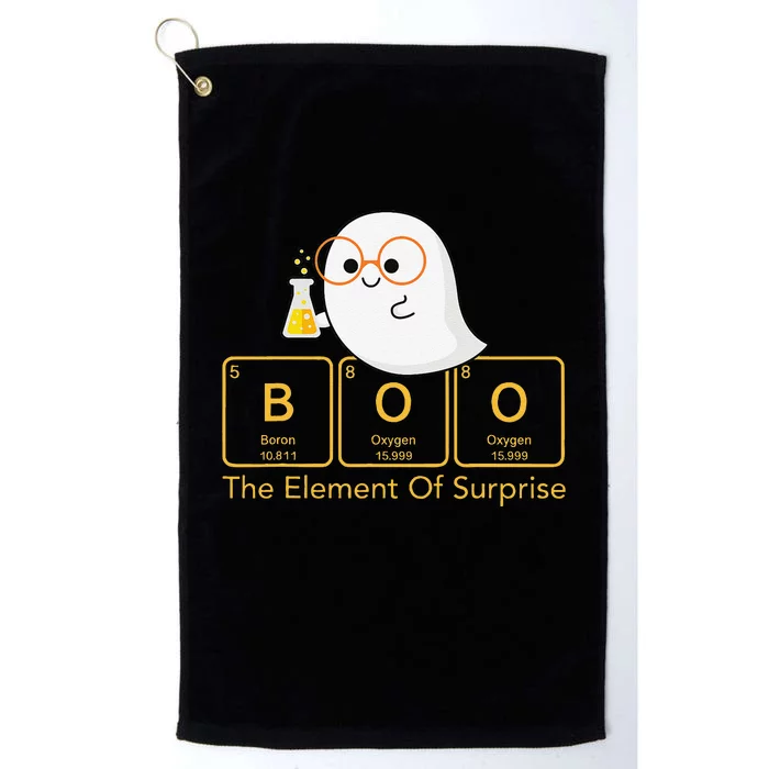 Chemistry Boo The Element Of Surprise Cute Chemist Halloween Platinum Collection Golf Towel