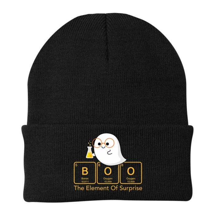 Chemistry Boo The Element Of Surprise Cute Chemist Halloween Knit Cap Winter Beanie