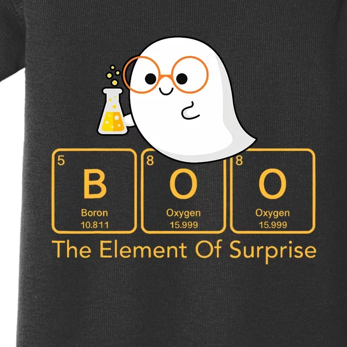 Chemistry Boo The Element Of Surprise Cute Chemist Halloween Baby Bodysuit