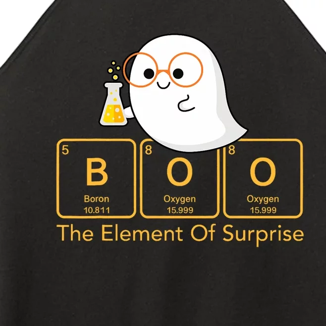 Chemistry Boo The Element Of Surprise Cute Chemist Halloween Women’s Perfect Tri Rocker Tank