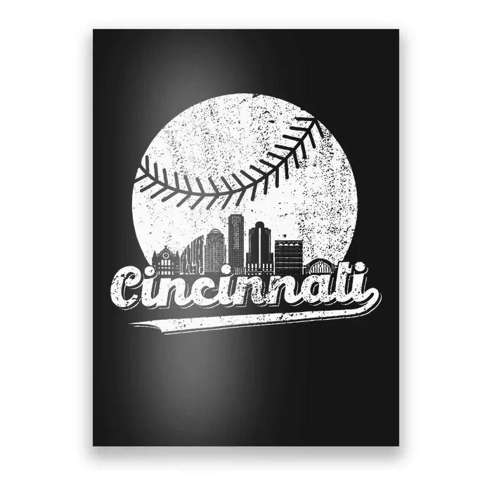 Cincinnati Baseball Throwback – Classic Retro Vintage Poster