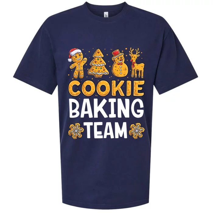 Cookie Baking Team Christmas Xmas Crew Gingerbread Gift Sueded Cloud Jersey T-Shirt